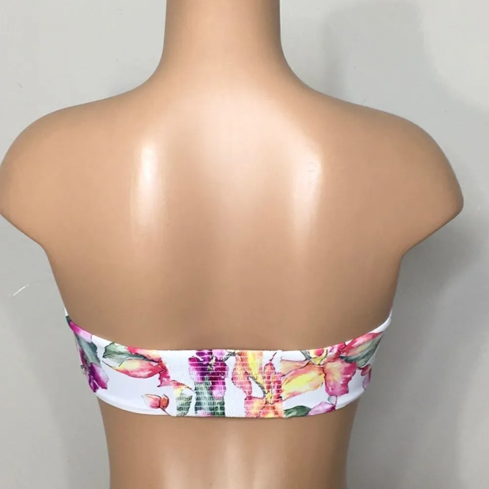 New. PILYQ floral bikini set with reversible top. 2-way. NWOT - Image 14