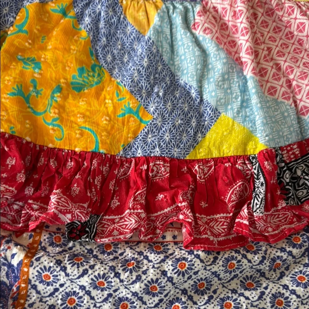 Anthropologie Let Me Be ruffled Patchwork tank Top - Image 4