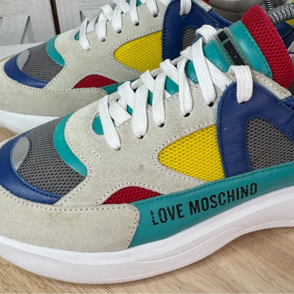 Love Moschino Scarpad Running 60 Sneakers Primary Multicolor Size 40 US 10 - Image 7