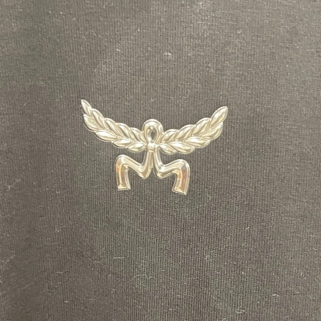 MCM Unisex Essential Laurel Logo Shirt In Organic Cotton, Black - Size 2XL - NWT - Image 4