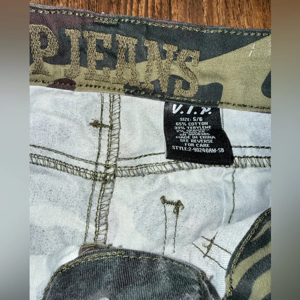 Camouflage Cargo Jogger Pants Green Size 6 - Image 2