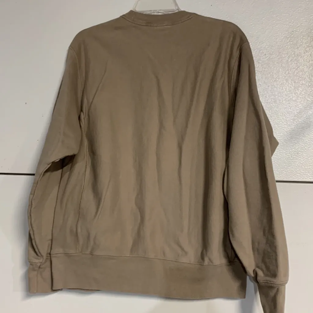 CHAMPION WOMENS BOSTON EMBROIDERED CREWNECK SWEATSHIRT TAN MEDIUM - Image 5