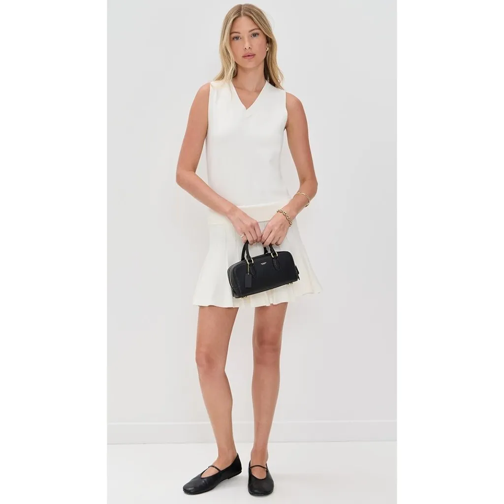 REFORMATION Blair Mixed Media Minidress in Fior Di Latte Size Large NWT - Image 3