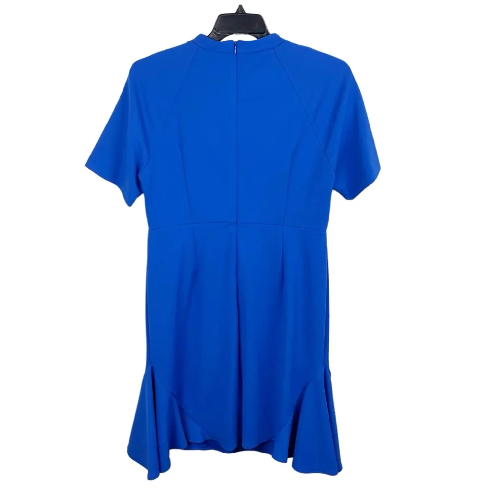 NEW Sharagano Women's Button A Line Dress Surf The Wave Cobalt Blue Size 12 - Image 2