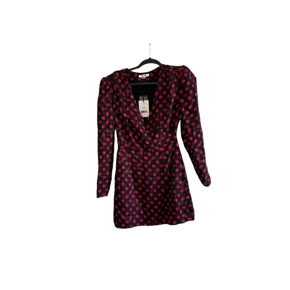 NWT Re/Done Polka Dot 80s Silk Dress Size XS - Image 4