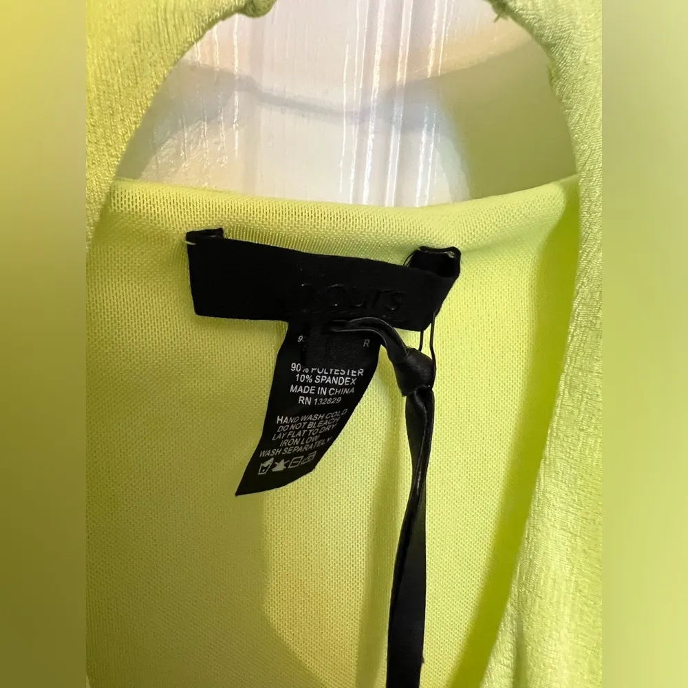 h:ours Reagan Midi Dress in Acid Lime - Image 6