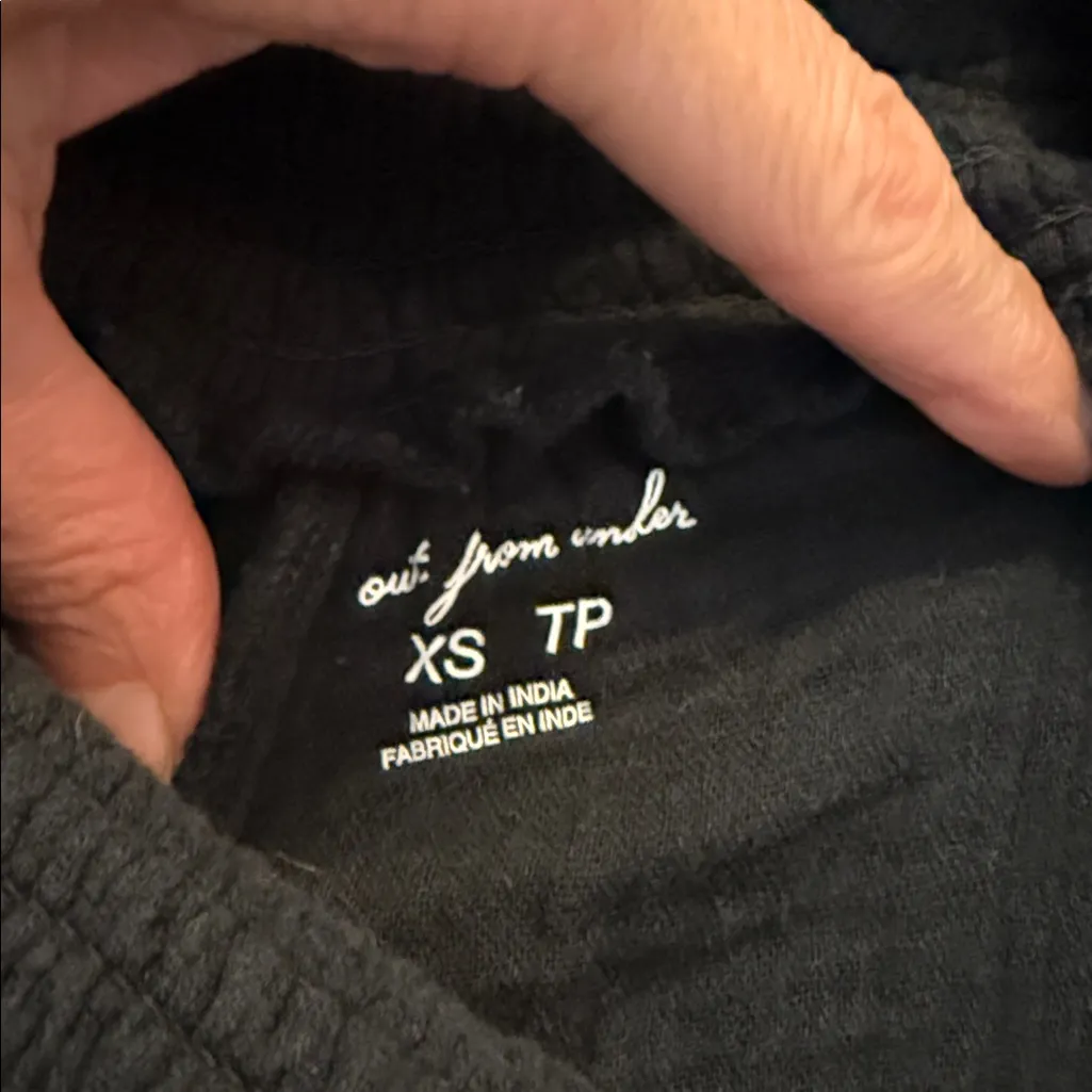 Urban Outfitters Out From Under Black Gauzy Cotton Smocked Waist Shorts - Image 3