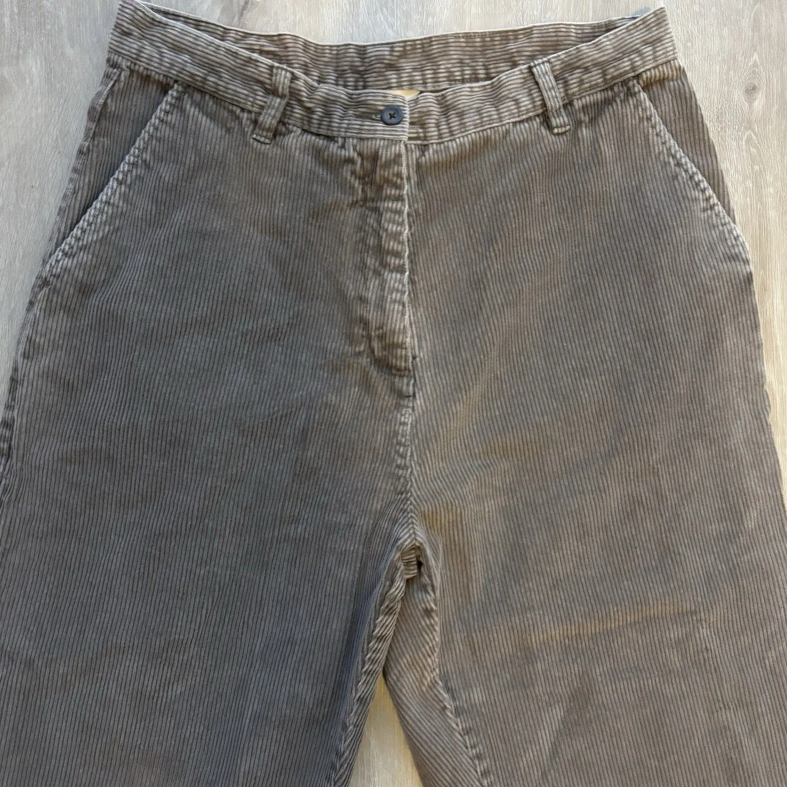 VTG Woolrich Corduroy Pants Womens Sz12  Loren Highrise Pockets 1964 Dark Logan - Image 2