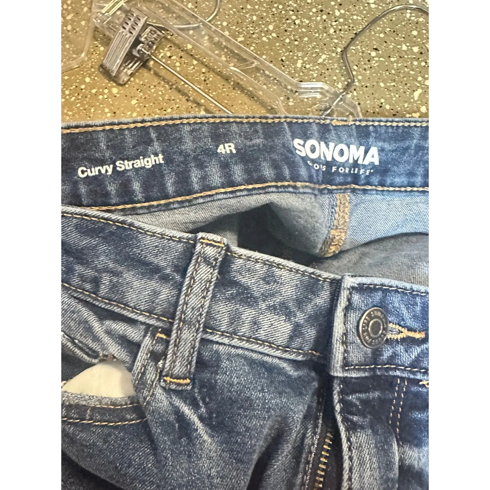 Sonoma Goods For Life Curvy Straight‎ Jeans Women's Size 4R Blue Denim - Image 2
