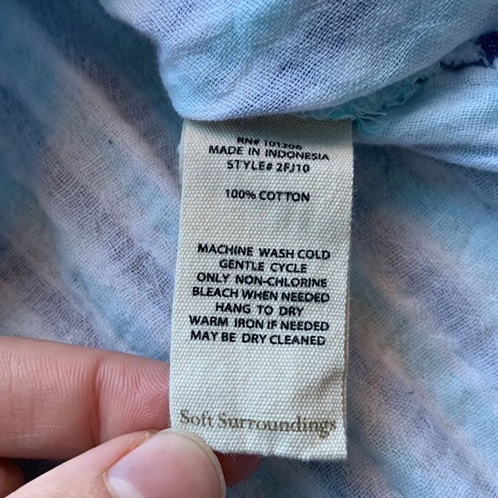 Soft Surroundings | Soft Surroundings Cotton Button Up Long sleeve tunic shirt - Image 3