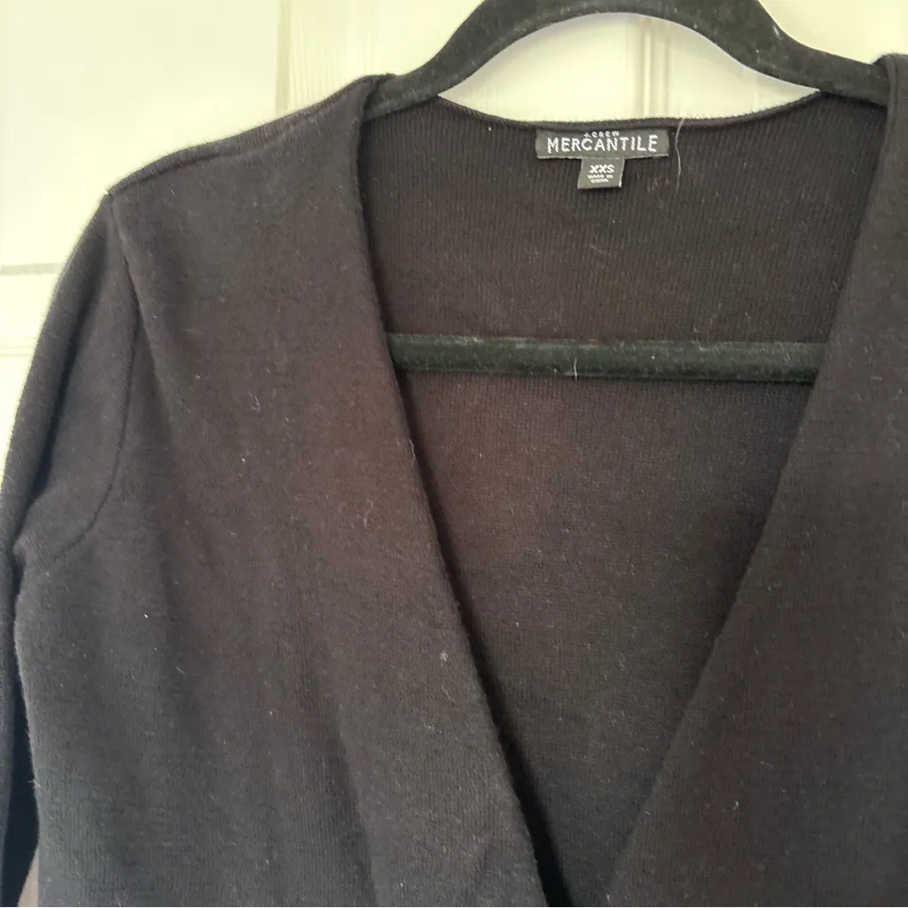 J. Crew Black Collarless Sweater Blazer Size Extra Extra Small - Image 3
