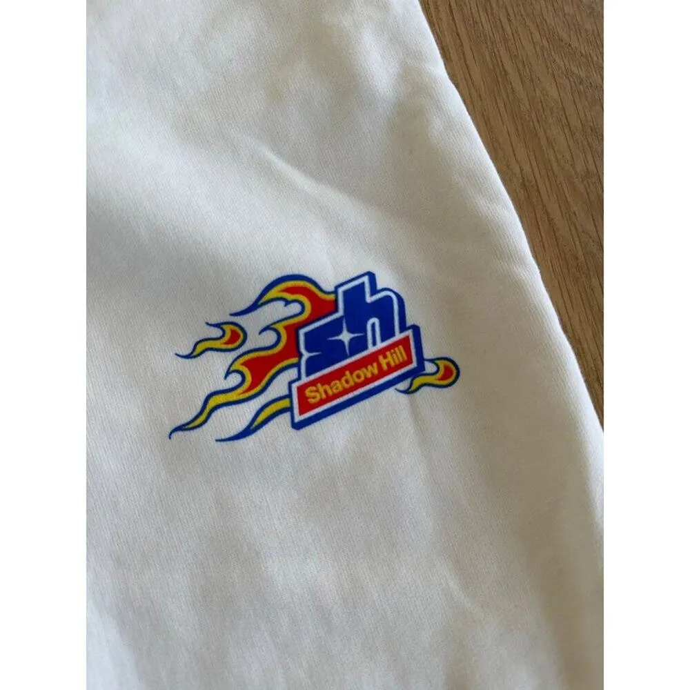 Shadow Hill - Flame Leg Sweatpants in White - Image 2