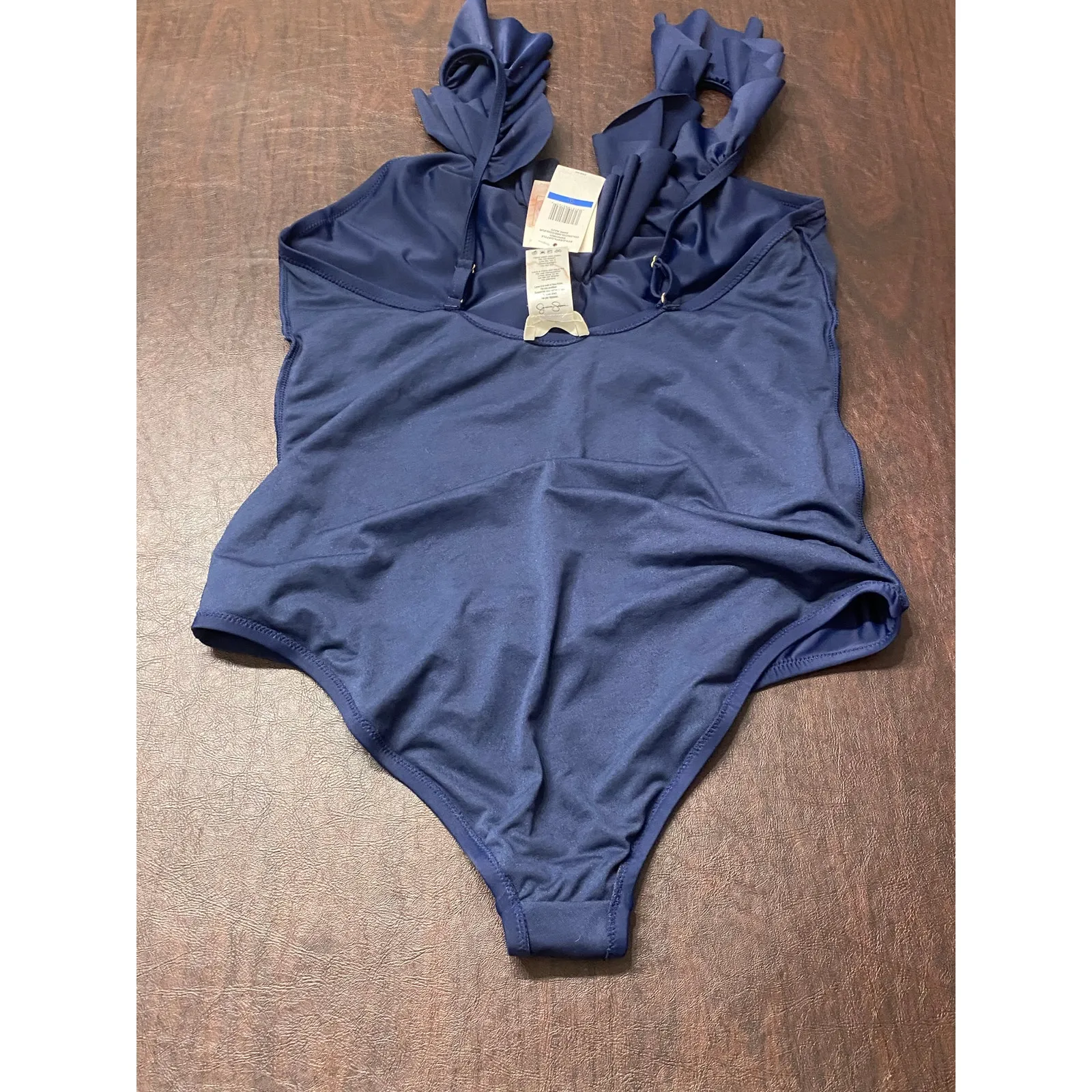 NWT Jessica Simpson Royal Blue Ruffle One Piece Swimsuit XL 18/20 Resort Cruise - Image 4