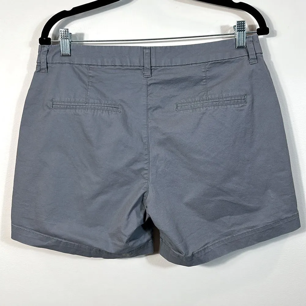 Old Navy Grey Everyday Short Summer Closet Staple Cotton Women Size 10 - Image 2