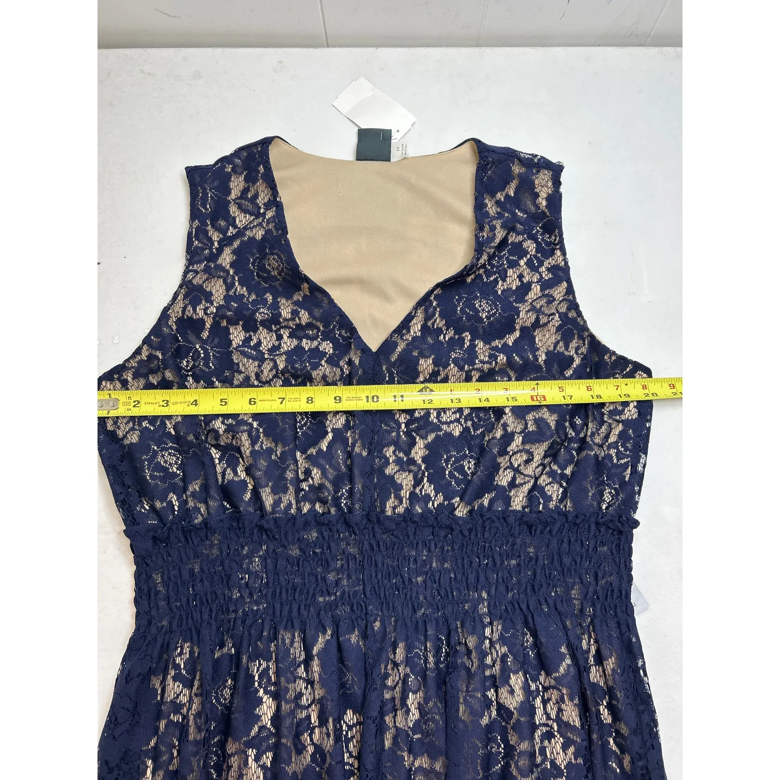 New! Gabby Skye women’s size 14 navy blue Tiered Lace dress. NWT. - Image 5