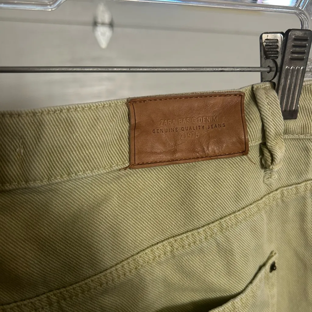 Zara Basic Vintage Denim in Light Green - Image 7