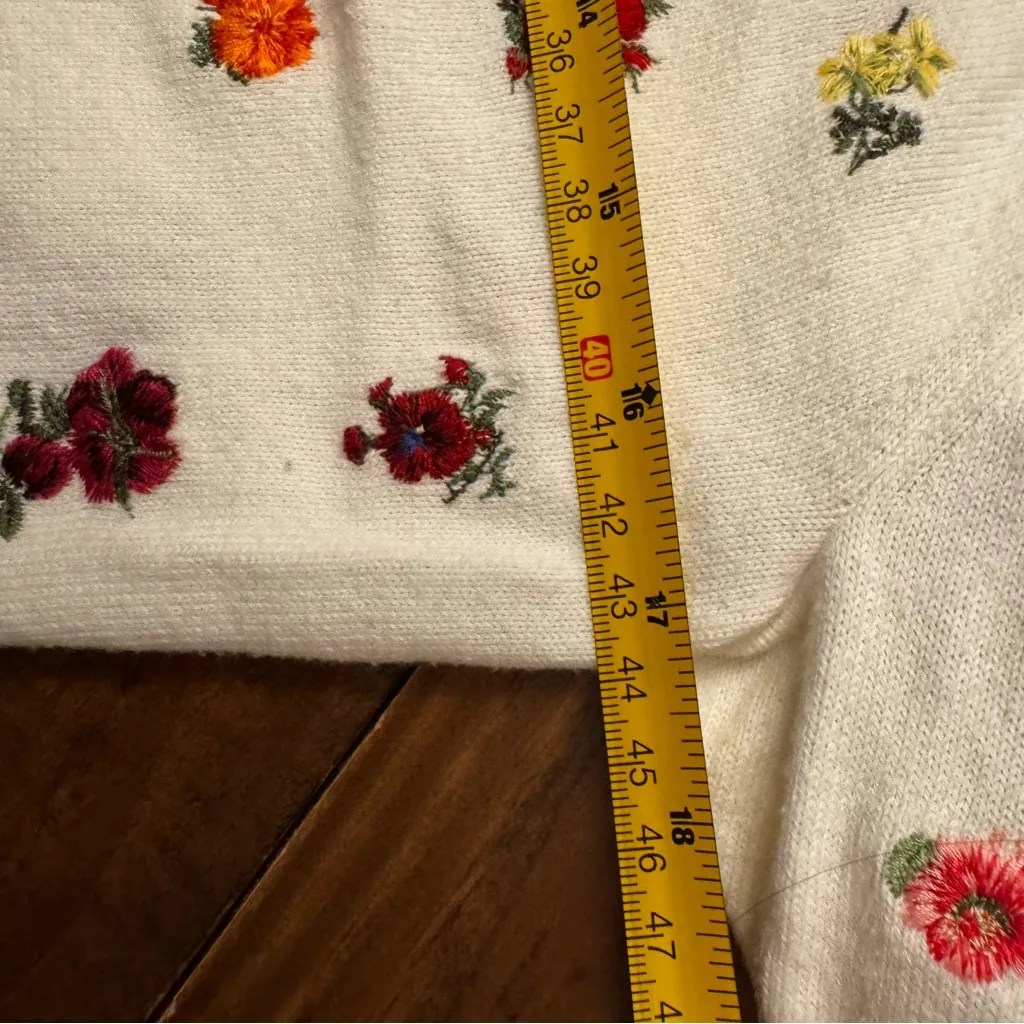 ALICE + OLIVIA Rissa Floral Embroidered Sweater - Image 9