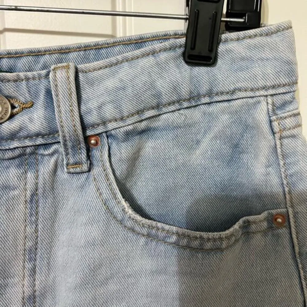 Wild Fable Denim Shorts High Rise Cutoff Distressed Light Wash Size 6‎ - Image 12