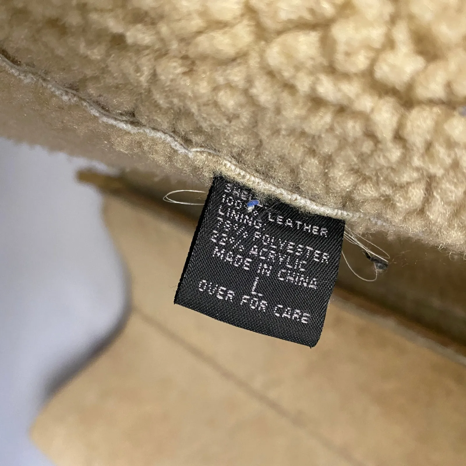 Vintage Y2K EXPRESS Suede Sherpa Lined Zip Vest Tan Brown Women's Size L Capsule - Image 11