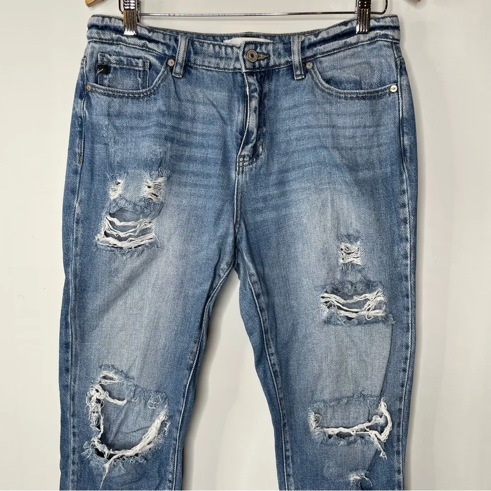 KanCan Distressed Boyfriend Fit Jeans Size 7/27 - Image 4
