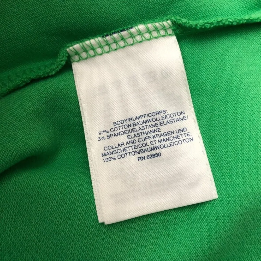 Lands End Womens Polo Shirt Top Short Sleeve Collar Cotton Stretch Green XS - Image 4