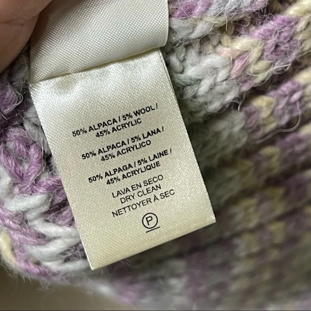 New NICHOLAS Maliya Space Dyed Multi grey Sweater sz M Purple Size M - Image 7