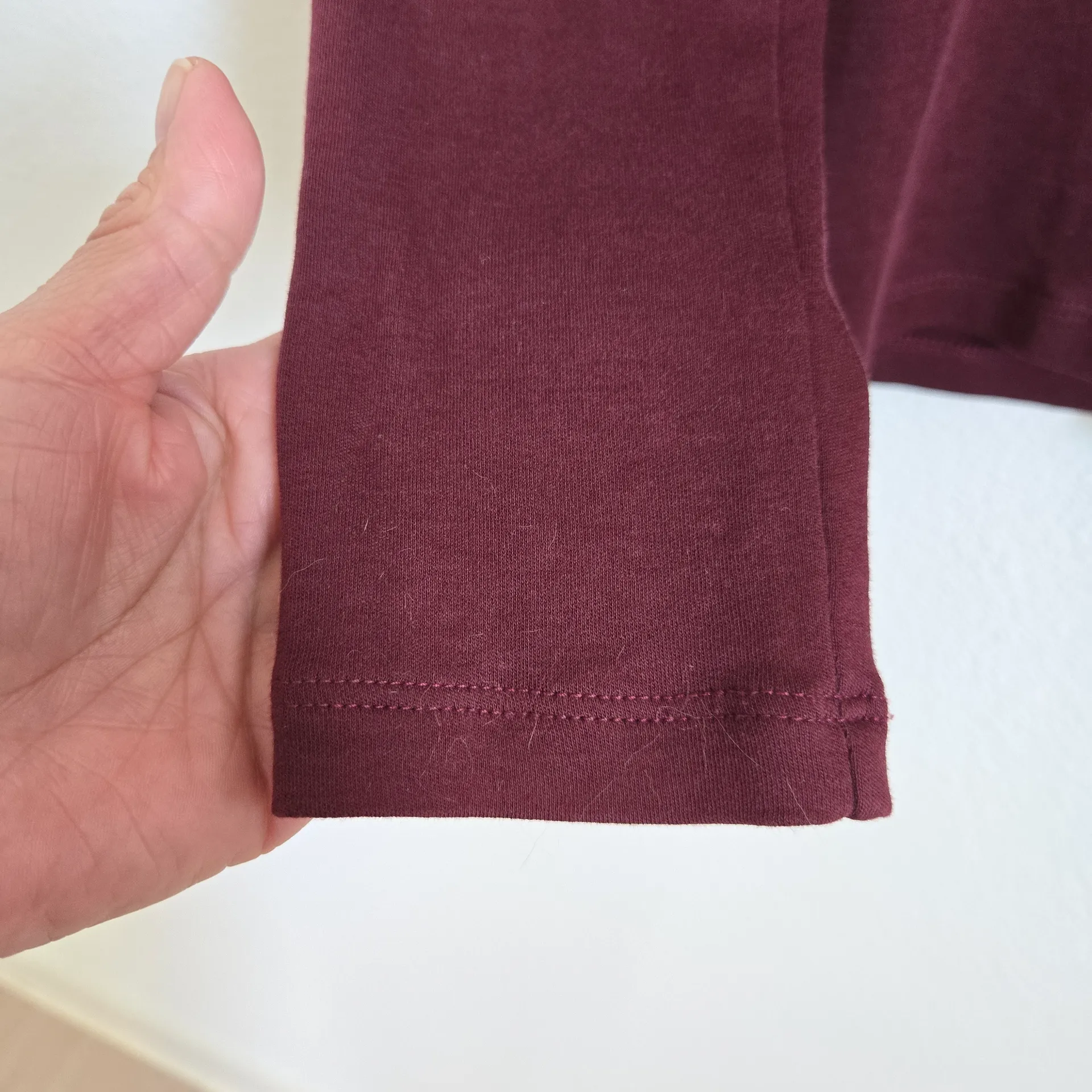 Peruvian Connection Burgundy Waffle Cowl Neck Top size small - Image 7