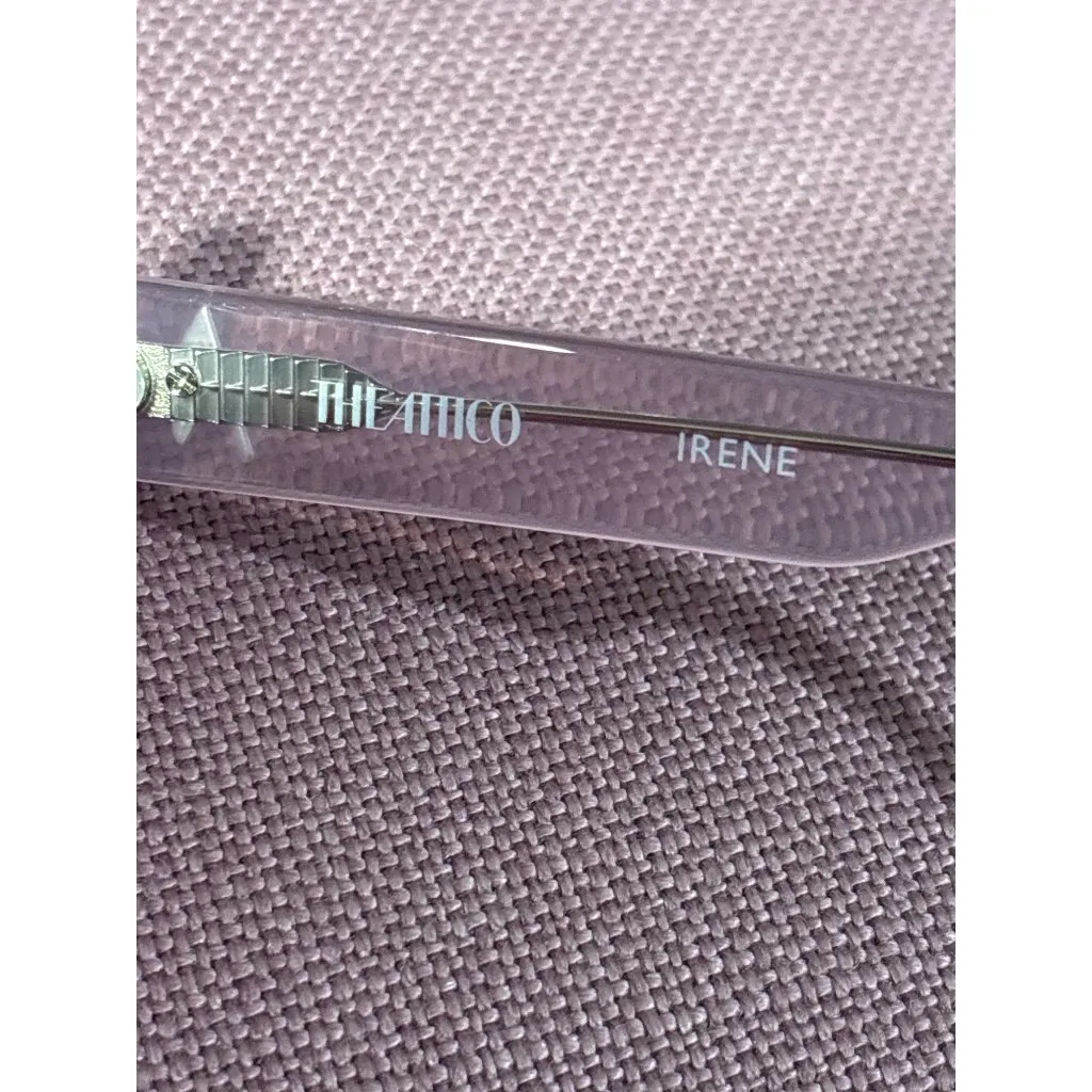 THE ATTICO X Linda Farrow Irene Sunglasses in Pink Silver With Case Womens - Image 10