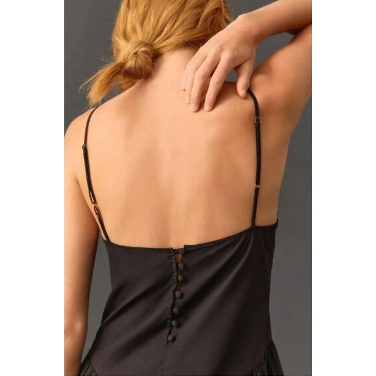 Citizens of Humanity Ari Midi‎ Dress Size XS in Black Cotton Drop Waist Loose - Image 3