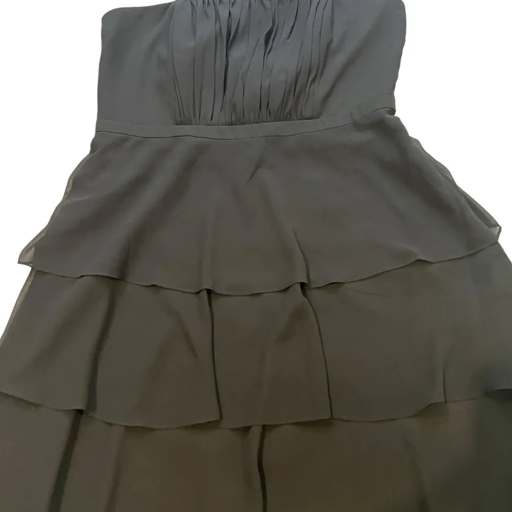 White House Black Market Strapless Sweetheart Tiered Ruffle Skirt Dress, Sz 14 - Image 6