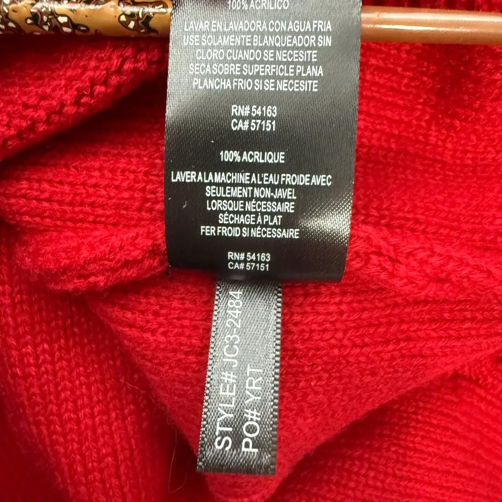 Jessica Howard Cable Knit Sweater Dress Womens XL Red A-Line Round Neck Cozy NWT - Image 9