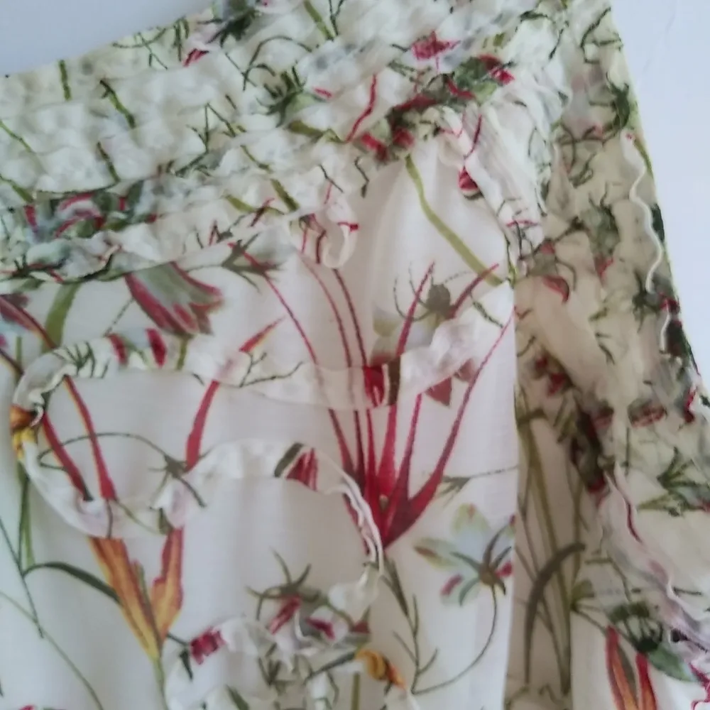 Max Studio M Ivory Red Botanical Dress - Image 3