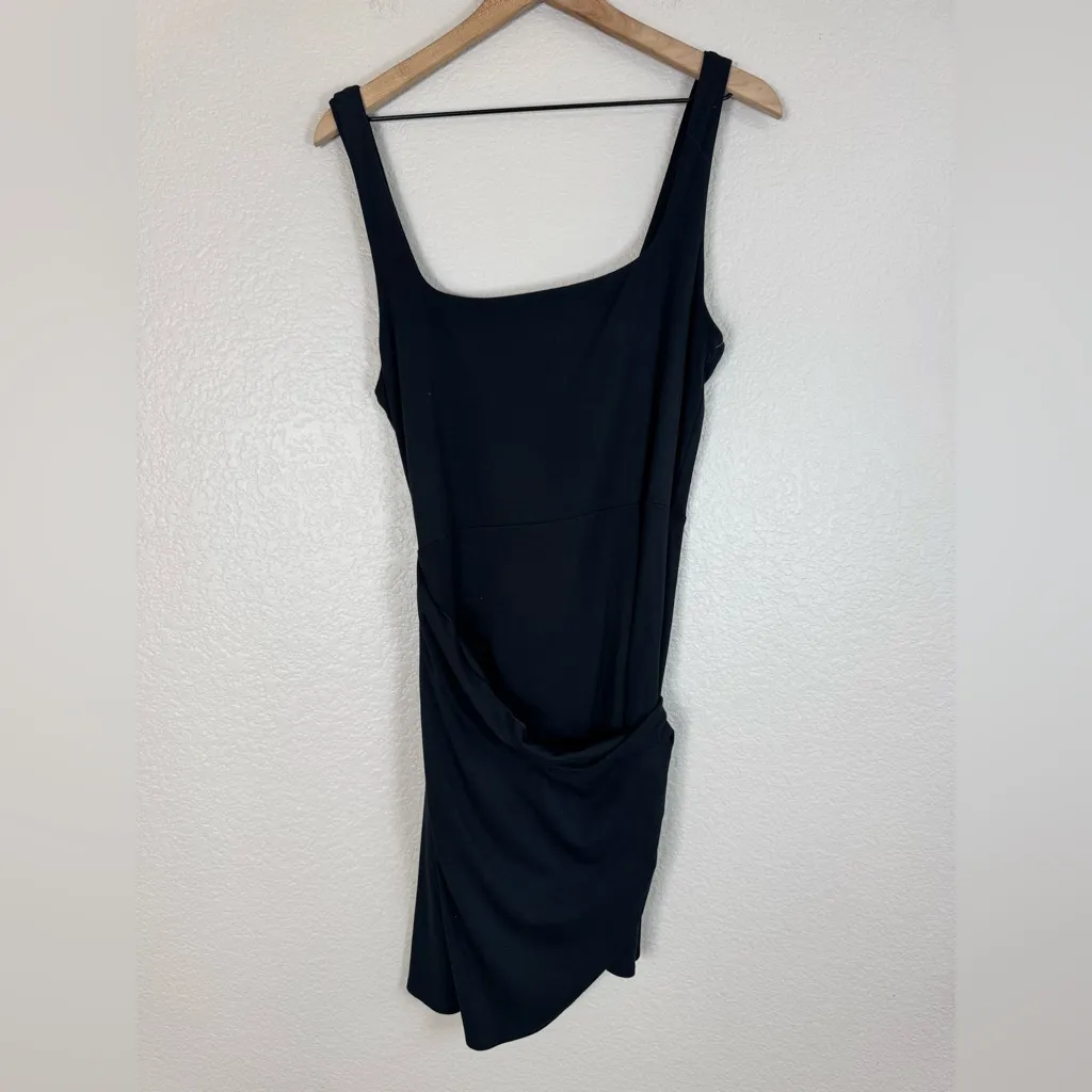 Aritzia Wilfred Saturn Wrap Mini Dress Black XL $68 - Image 14