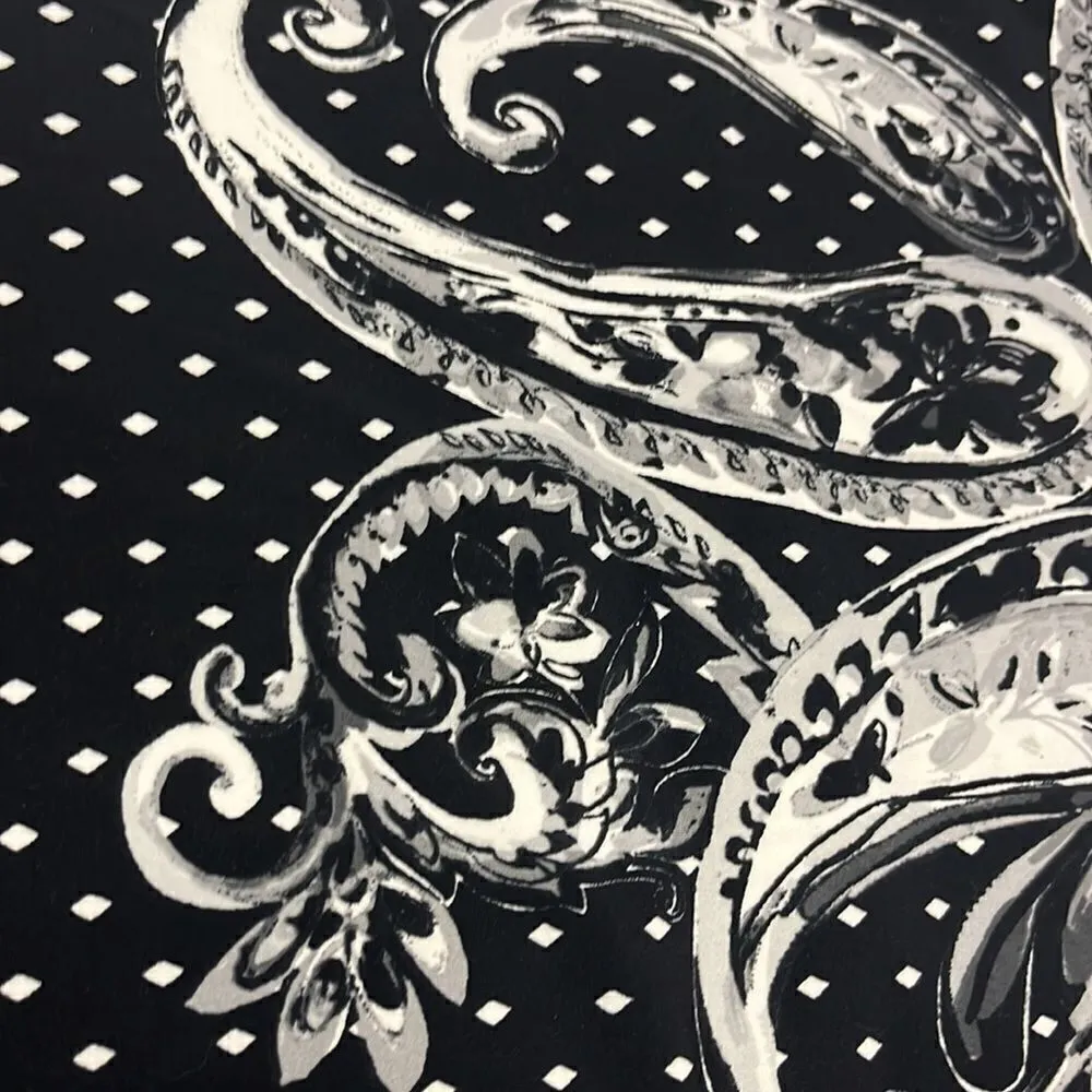 White House Black Market Black Gray and Cream Boatneck 3/4 Sleeves Dress- XS - Image 13