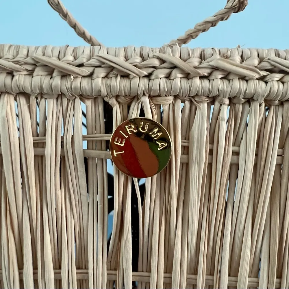 NWT Teiruma Colombian Amaia Handmade Straw Basket Purse - Image 9