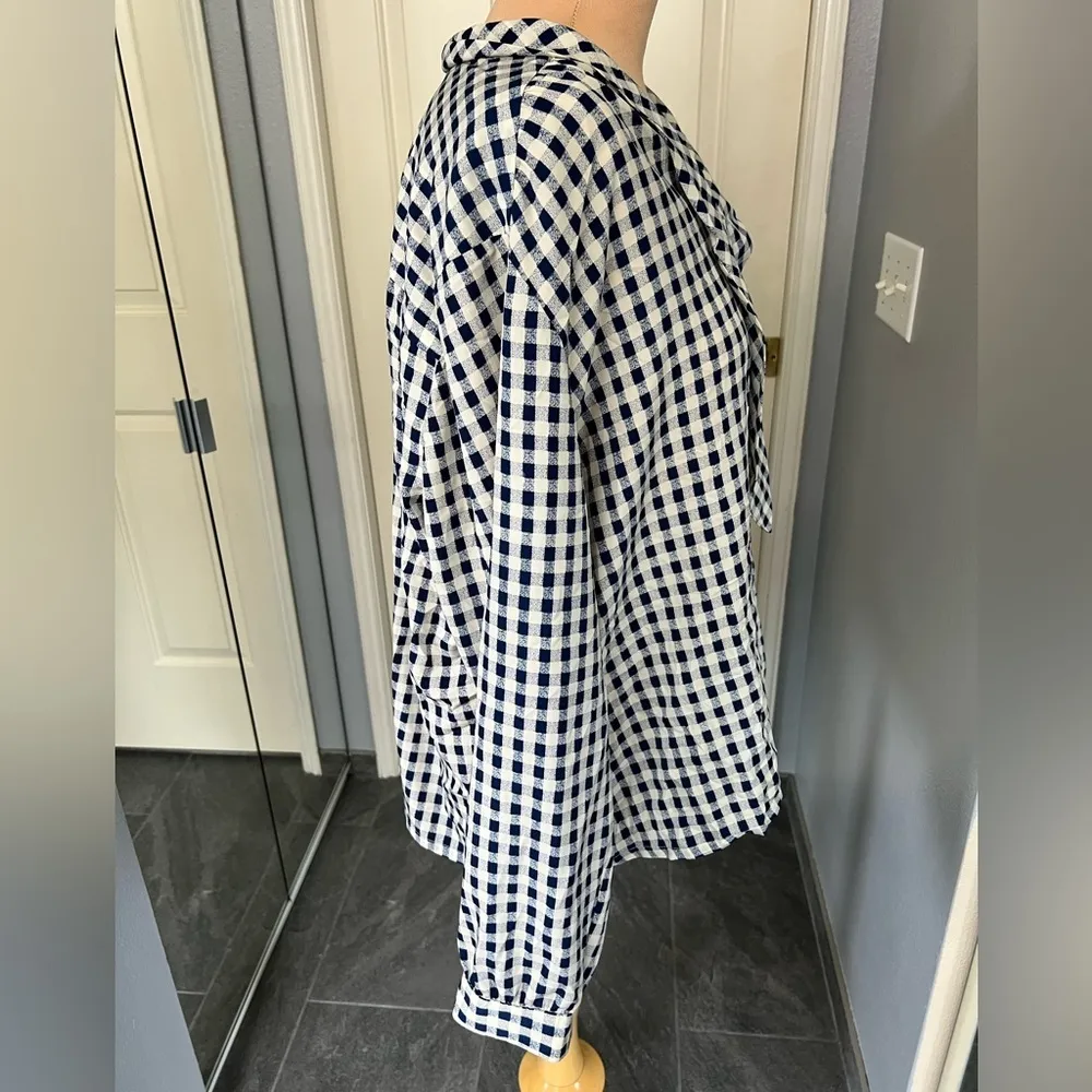 Vintage‎ Country Sophisticates by Pendleton Gingham Check Button Up Blouse - Image 4