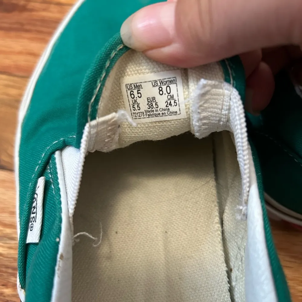 WOMENS TEAL SLIP ON SNEAKERS - Image 5