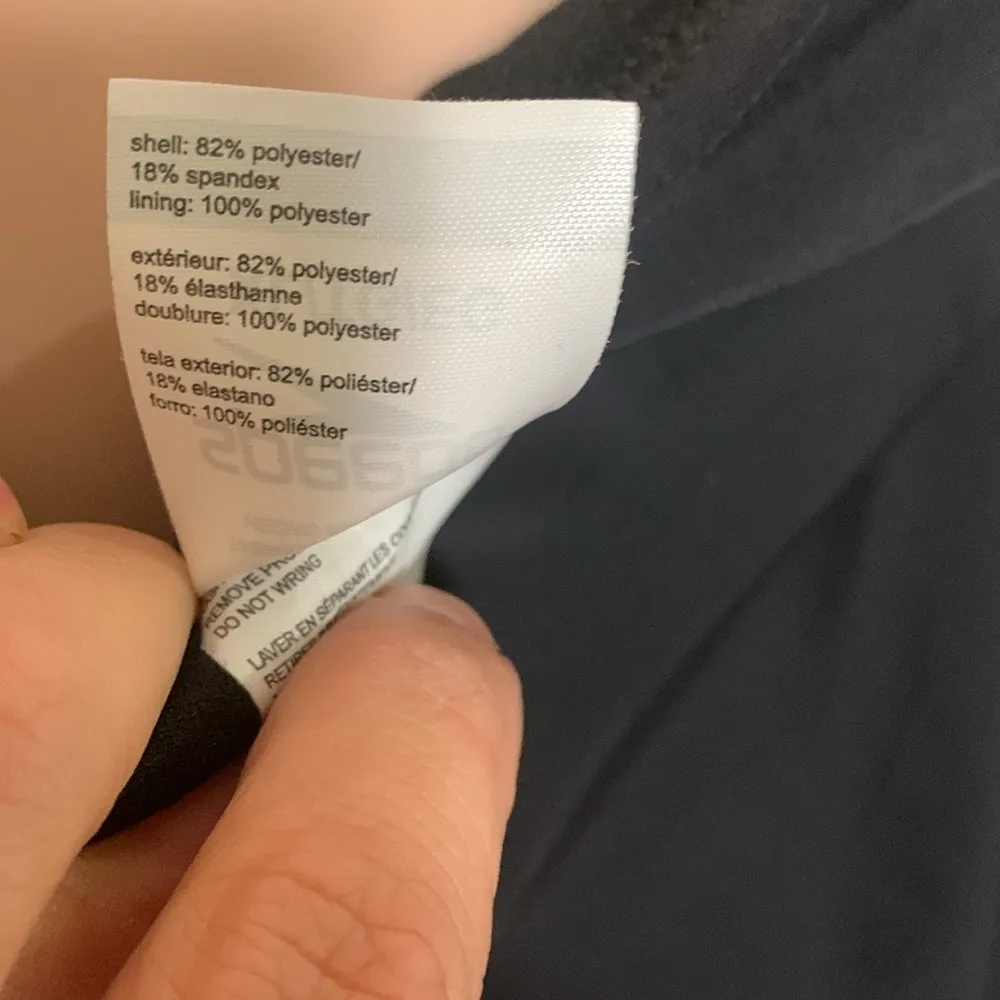 Speedo booty short like woman bathing suit halter tie around neck size XL black - Image 7