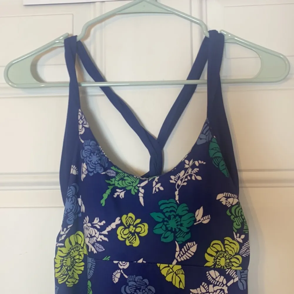 Patagonia Morning Glory Liberty Floral Built In Bra Exercise Dress Granola - Image 5