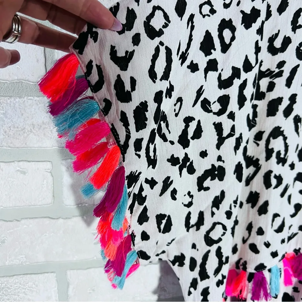 Savanna Jane Plus Size Stepping Ahead Leopard Print Short Sleeve Dress Size 3X Black - Image 6