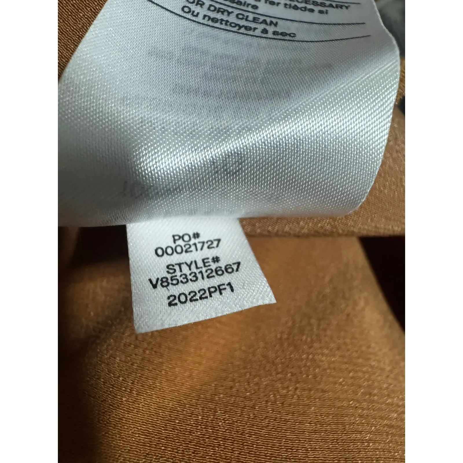 Vince 100% Silk Button-Front Bias Long Sleeve Shirt in "Nectarine"/Bronze Size L - Image 7