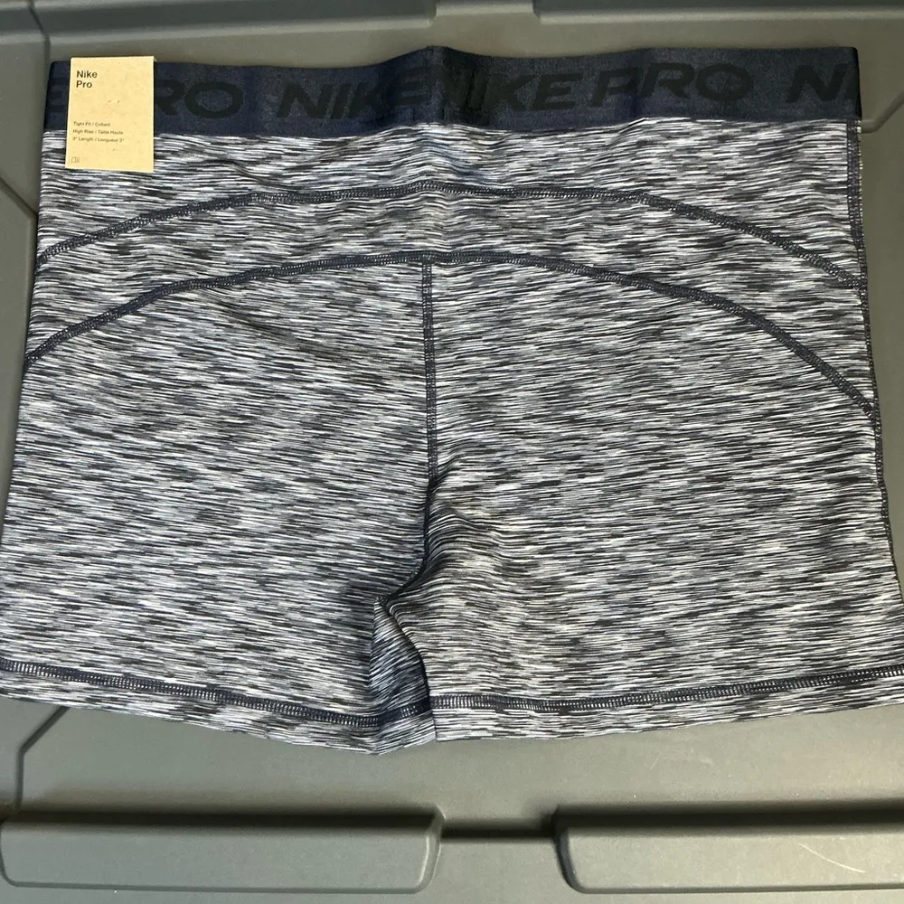 Nike Pro Gray Athletic Shorts - Image 2