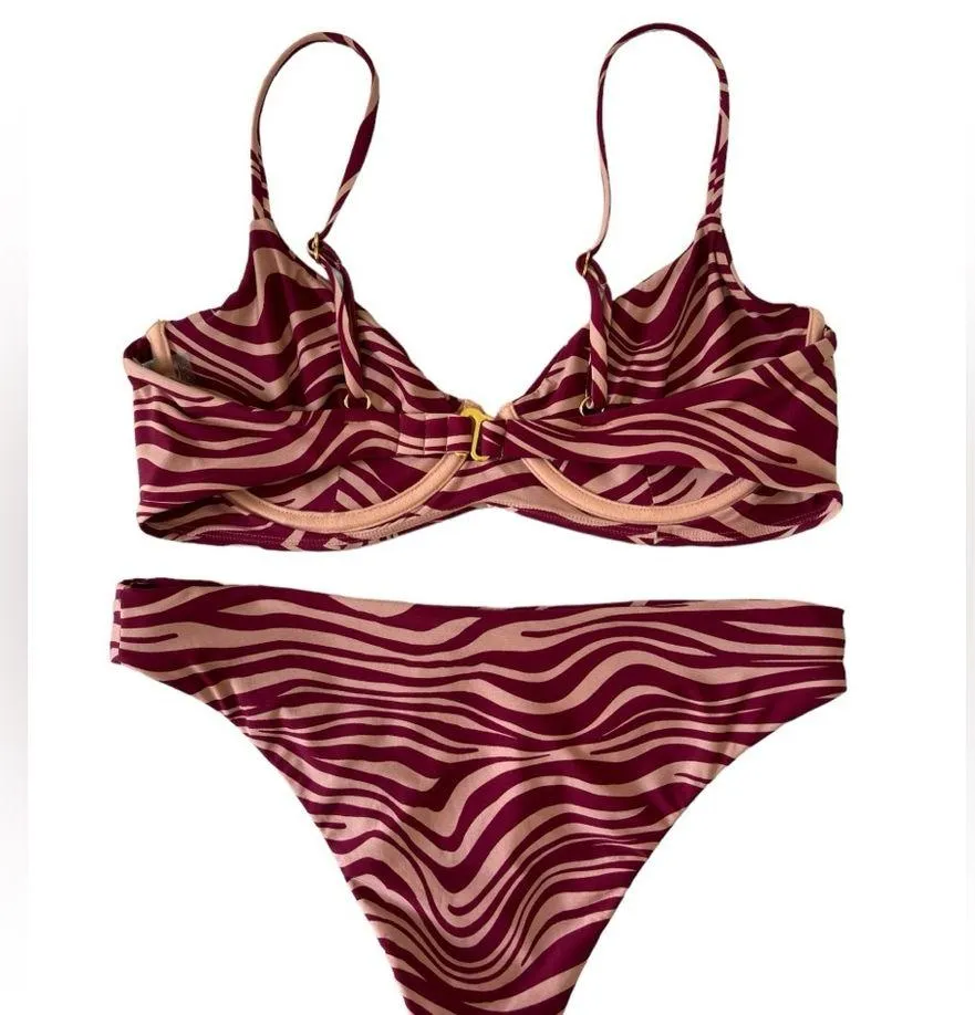 B Swimwear Pink Zebra Print Two - Image 3