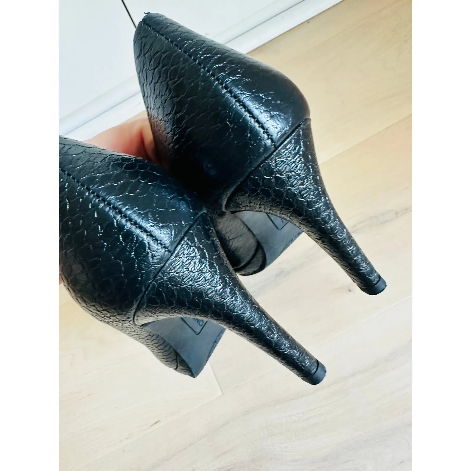 Bandalino Black Pumps Heels Size 7 Peep toe Classic Career Going out Shoes - Image 3