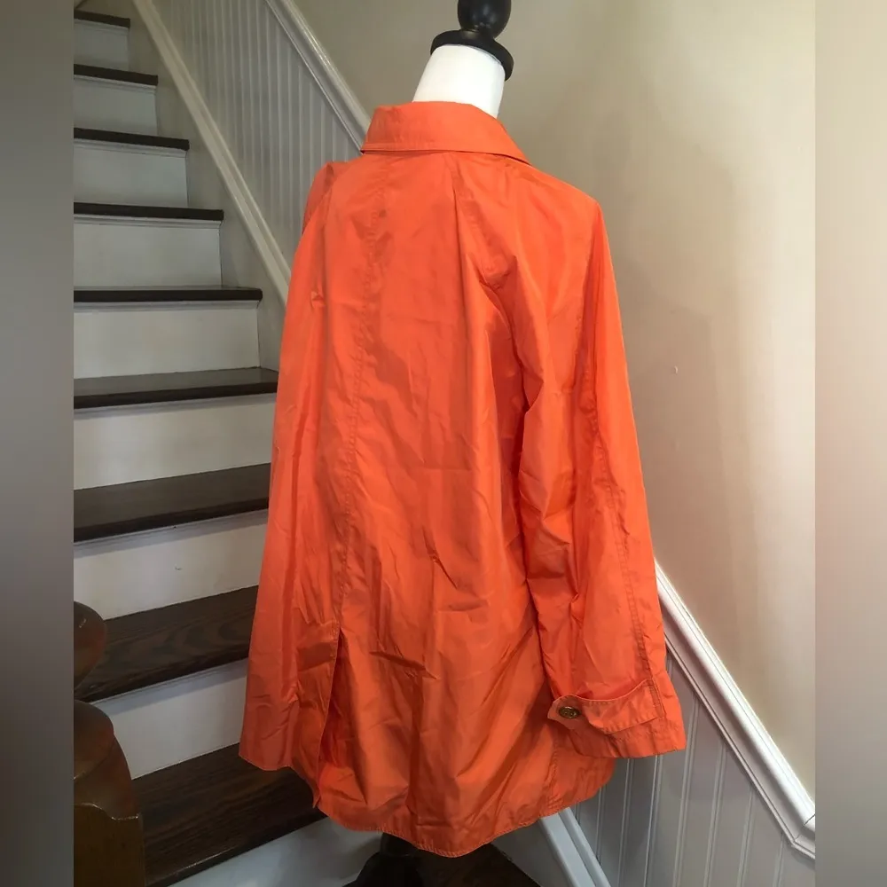 RALPH LAUREN Women’s Single Breasted Orange Trench Coat w Gold Buttons NWT - Image 4