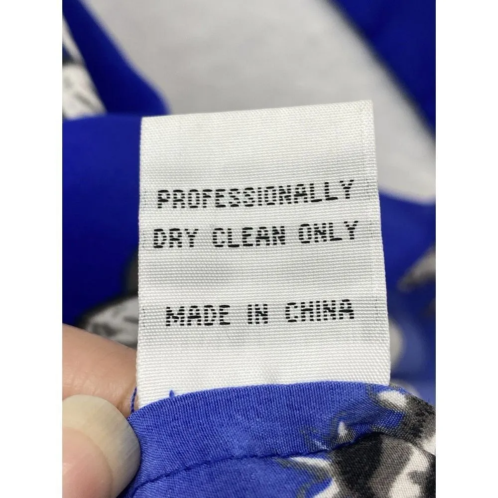 Yoana Baraschi Dress Womens 2 Balienese Blue Paisley Floral Wedding Baby Shower‎ - Image 9