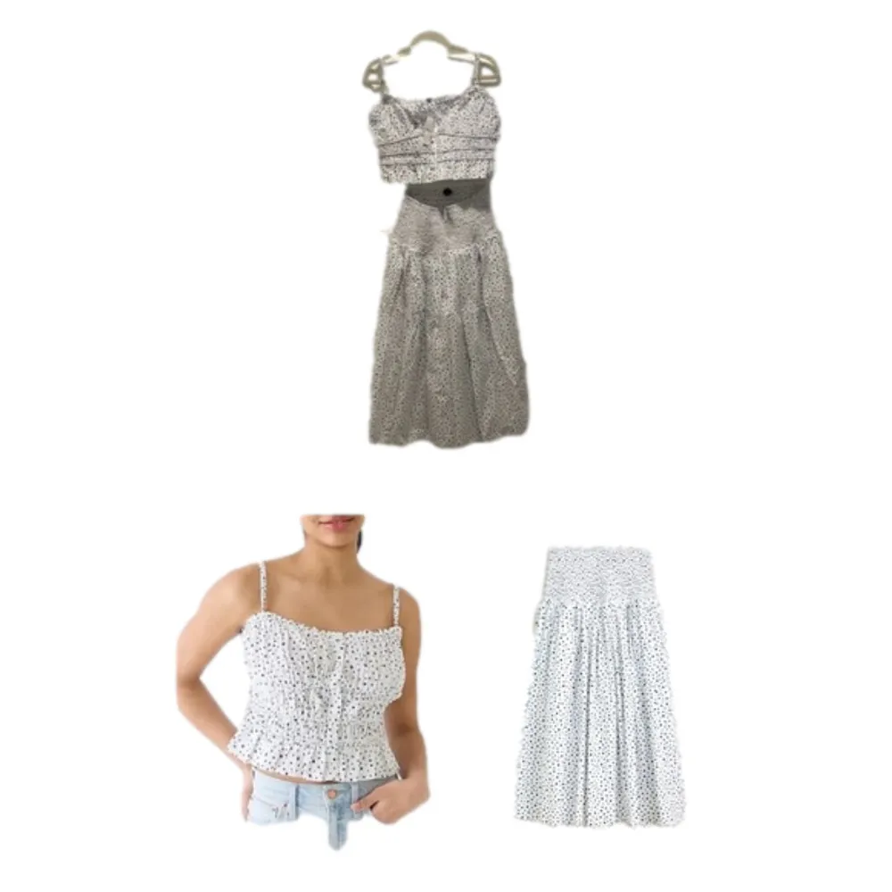 NWT J Crew Two Piece Set in white and blue - Image 2