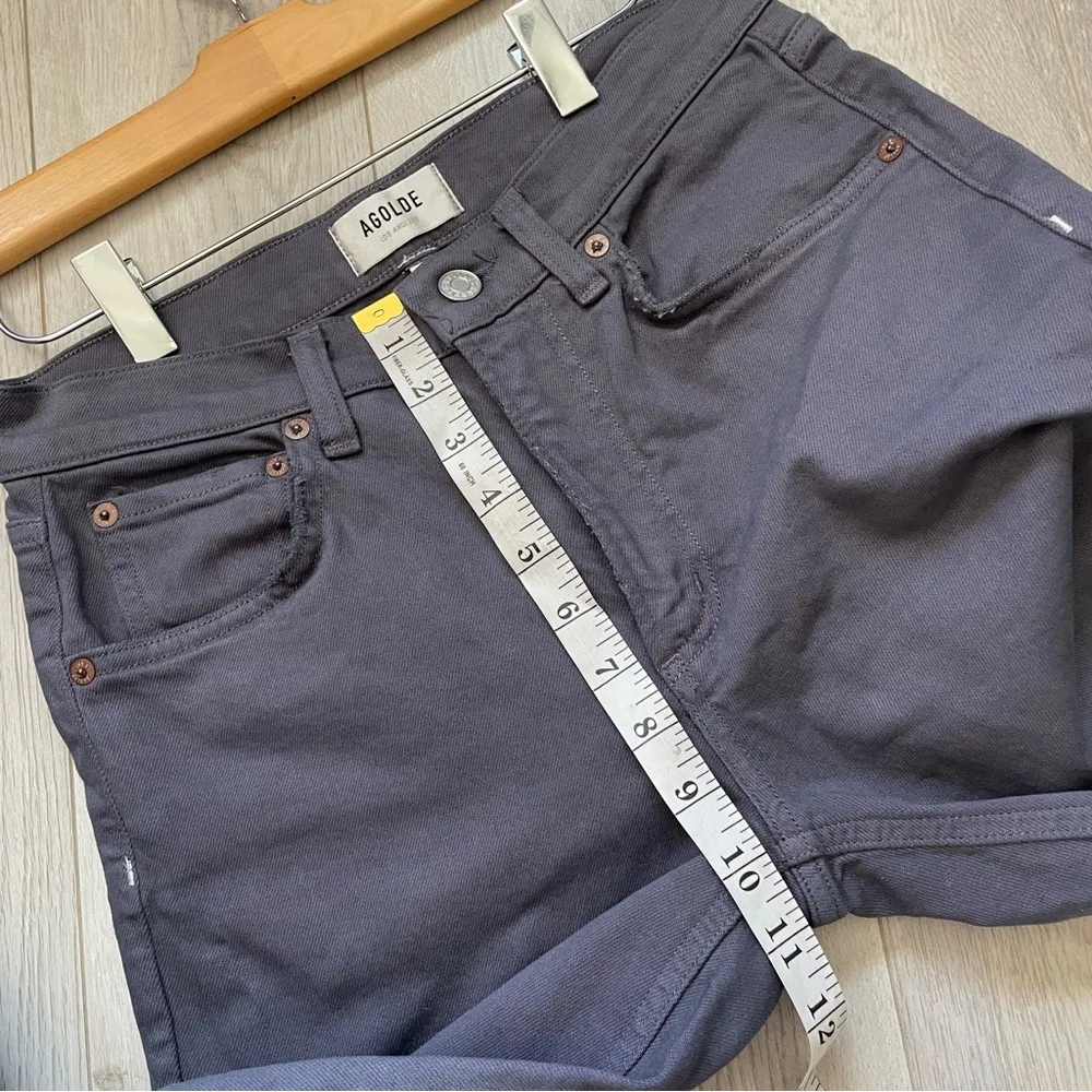 AGOLDE Kye Jeans mid rise straight crop womens Purple Gray (size 25) minimalist - Image 4