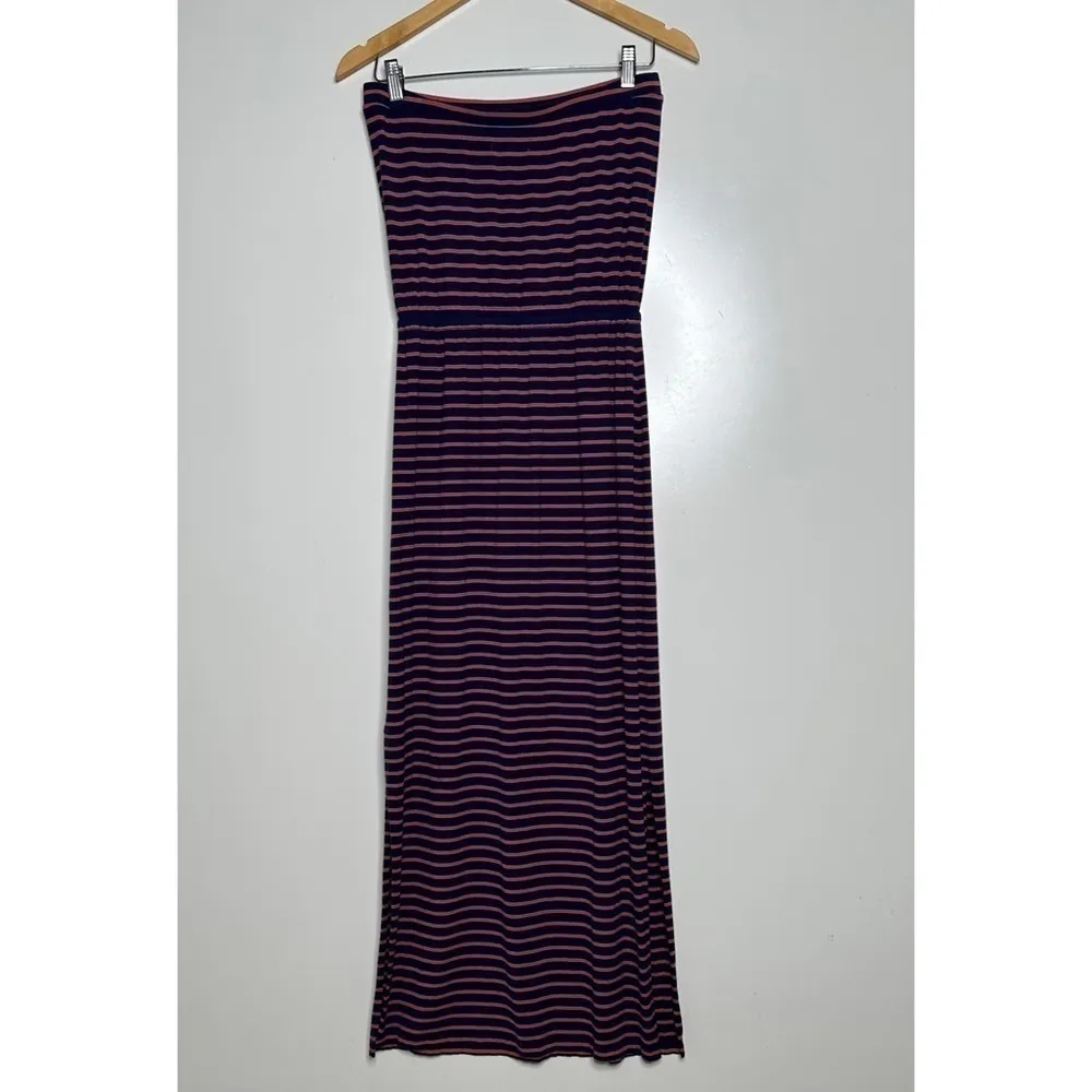 Madewell Stripe Weekend Strapless Maxi Dress Size Small - Image 6