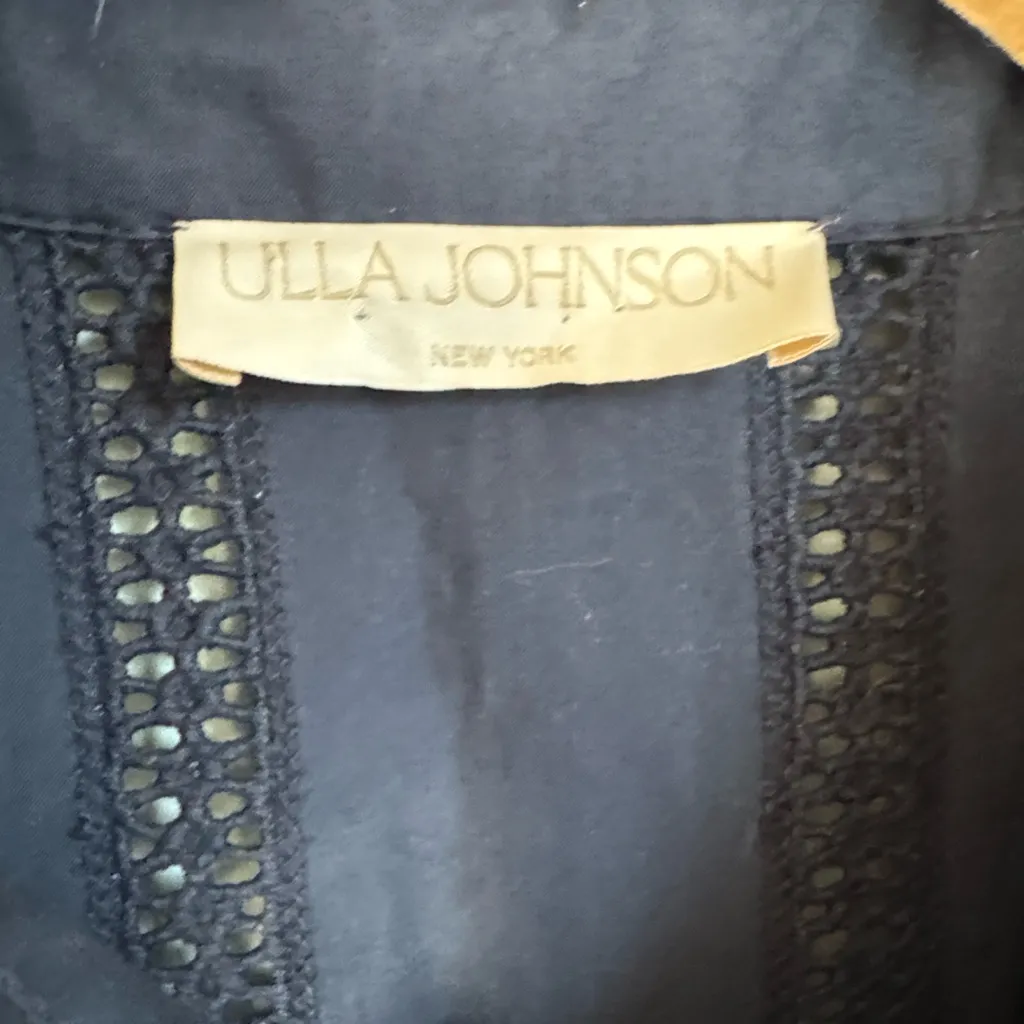 Ulla Johnson Camille Eyelet Button-Front Mini Dress in midnight blue 2 - Image 5